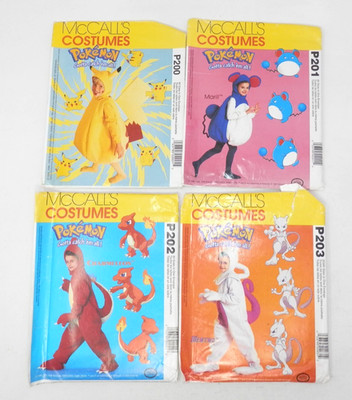 Kids Pokémon Costume Sewing Patterns   Pikachu Mewtwo Marill Charmeleon