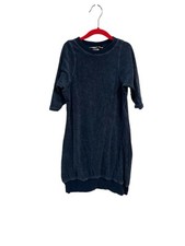 Hard Tail Forever Girls 7-8 Terry Dress Blue Midi SWIM Short Sleeve