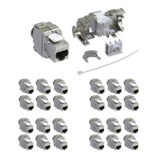 24x Keystone Jack Modul Cat.6a RJ45 STP werkz...