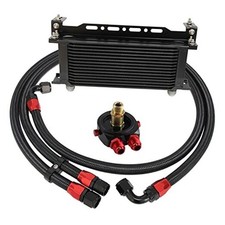 Universal AN10 Engine Transmission Oil Cooler Kit with Oil Filter 15 Row