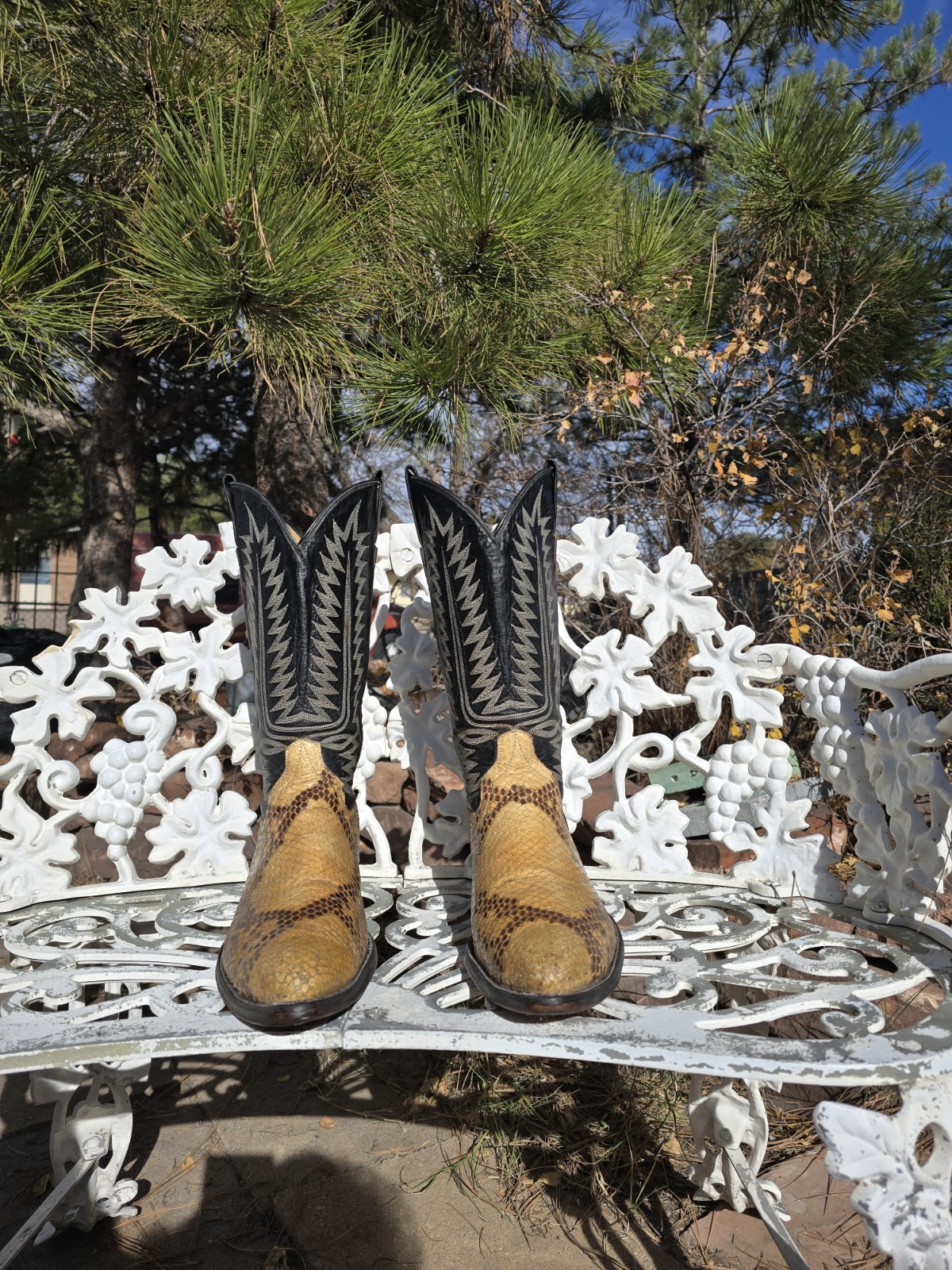 9.5D 🔥🐍 ROCK PYTHON SNAKESKIN POINTED TOE🔥🐍 V… - image 5