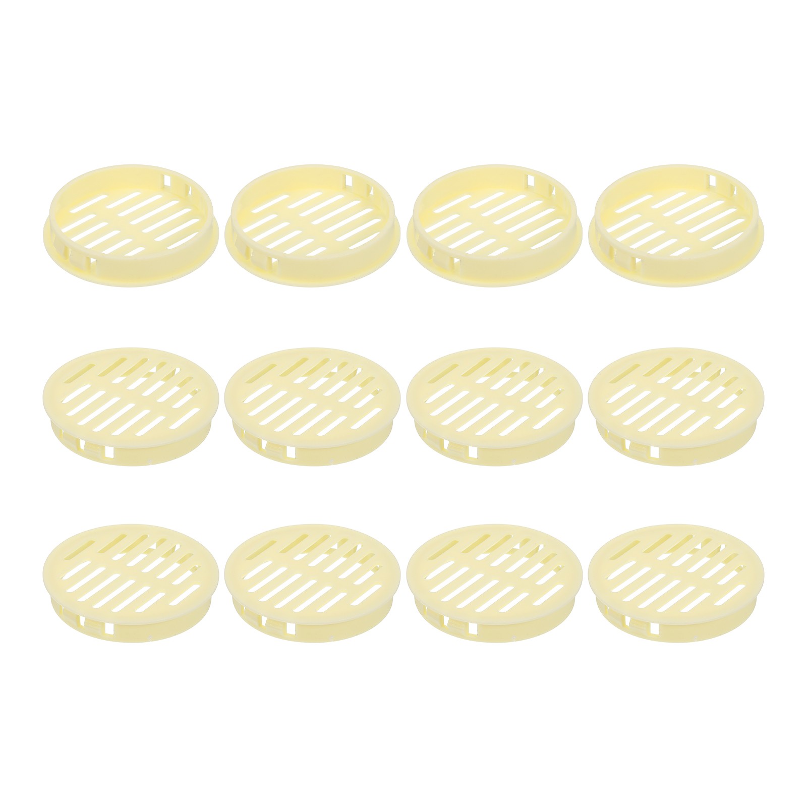 12Pcs 60mm/2.36"" Circular Soffit Air Vents, Plastic Vent Cover, Beige
