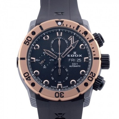 Edox Offshore 01125-CLN5N-NIR Rubber Carbon Stainless Steel 45.0mm #YKW779