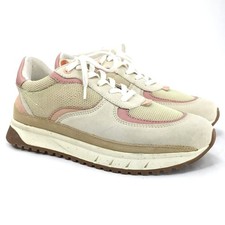 Madewell Kickoff Trainer Sneaker Women 9 Cream  Blush Pink Eco-Friendly Lace Up