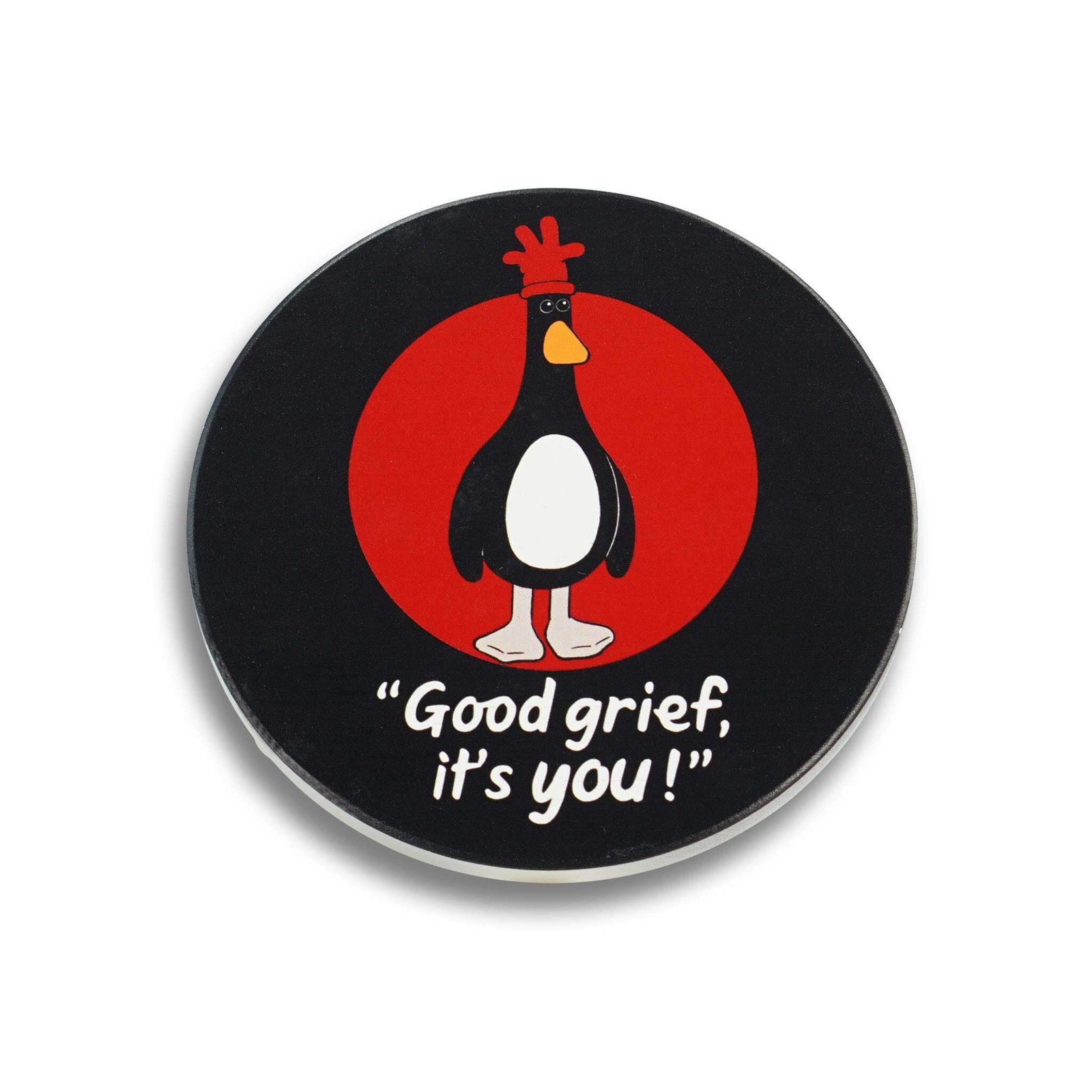 NEW Coaster Ceramic Round - Wallace & Gromit (Feathers)