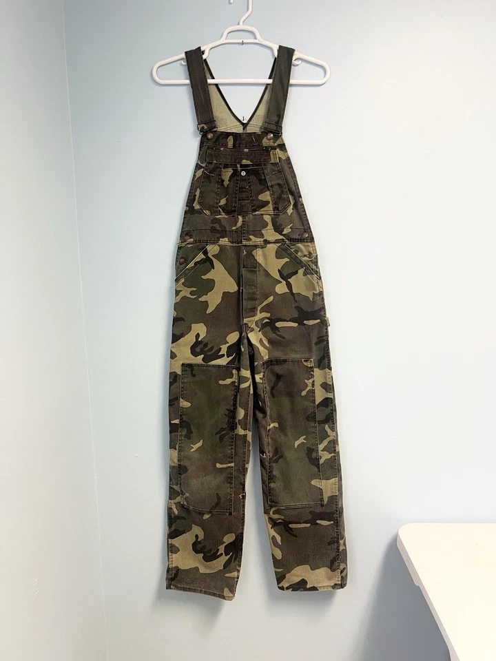 Mono camuflado Liberty vintage pantalones de caza hechos en EE. UU. denim doble rodilla 36x30 Foto 2 de 4