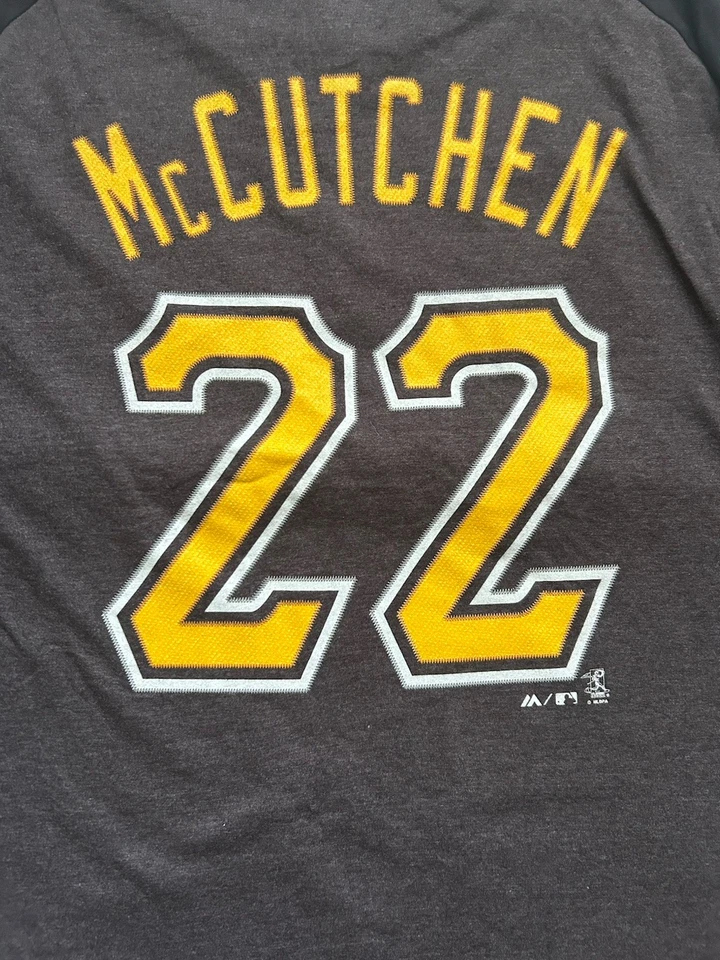 Mujer ~ 2X ~ Majestuoso ~ Piratas de Pittsburgh ~ Andrew McCutchen #22 ~ Raglan ~ De moda ~ Top Foto 4 de 4