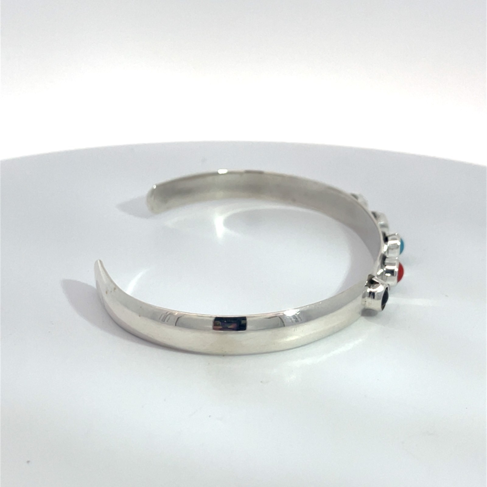 Sterling Silver Cuff with Multi-Colored Stones - image 3