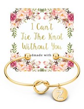 Bridesmaid Maid of Honor Proposal Bridesmaids for Wedding Day Bracelet with Init