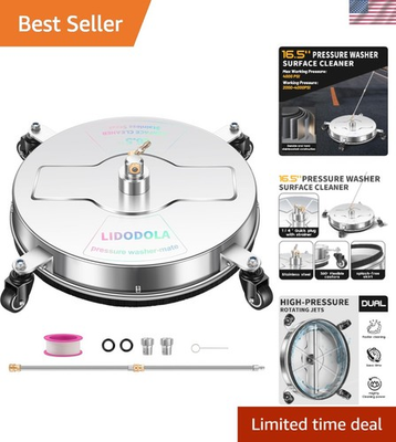 #ad 16.5quot; Stainless Steel Pressure Washer Surface Cleaner for Driveways amp; Patio $178.08