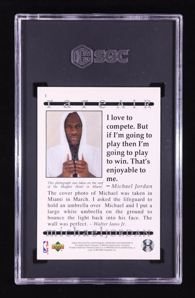 1994 Upper Deck Michael Jordan Rare Air Tribute Set - Michael Jordan #1 - Image 2 of 2
