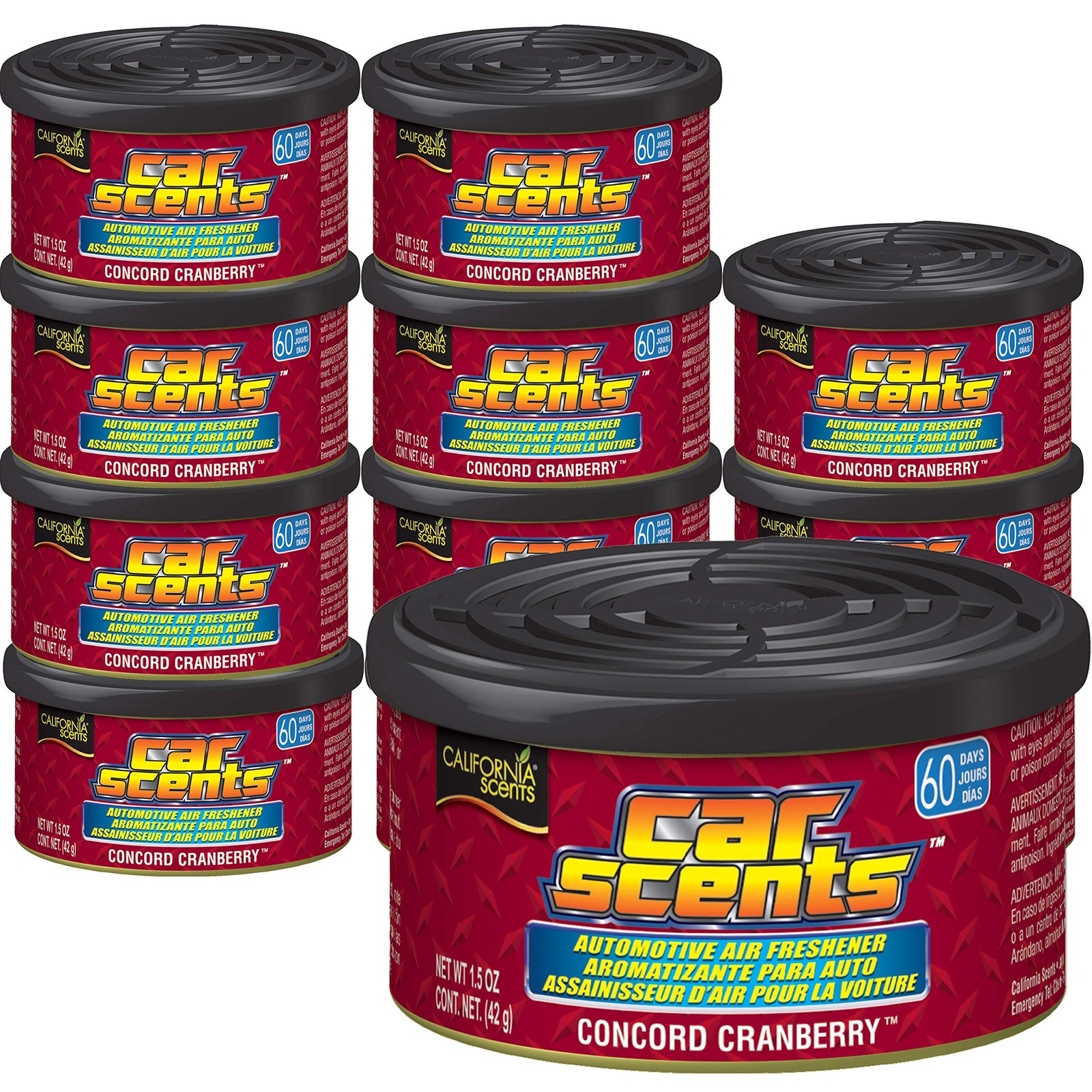 California Scents Eco-Friendly Car Air Fresheners 18 Odor Neutralizers