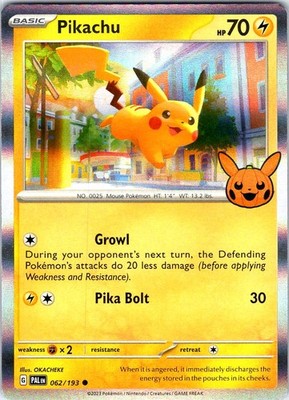 Pikachu Common Trick or Trade 062/193 Holo NM