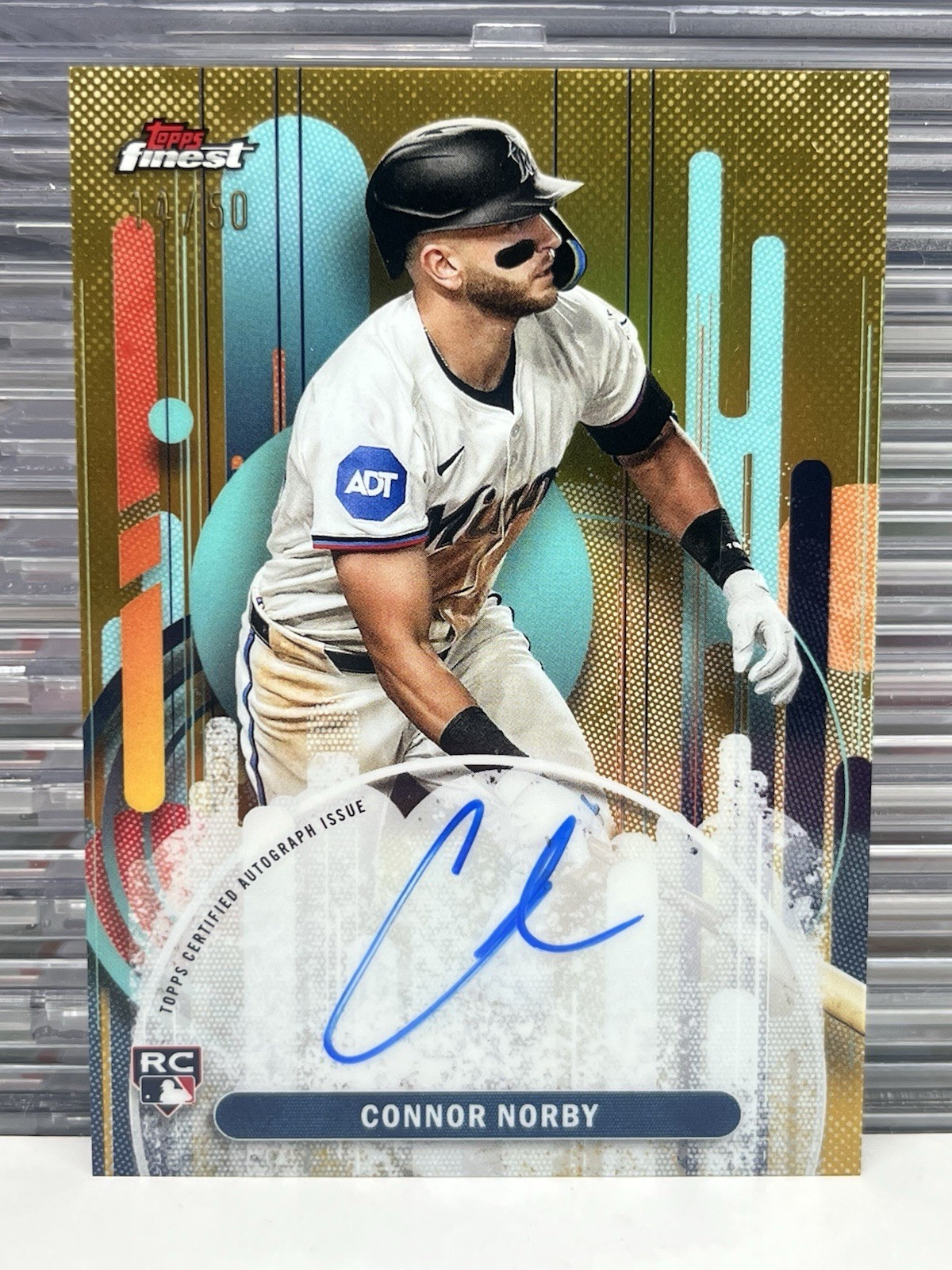2025 Topps Finest #FA-CN Connor Norby RC Gold Refractor Auto /50