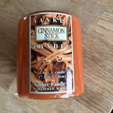 Vintage New Yankee Candle Cinnamon Stick Pillar Candle 2.8"x3" Sealed
