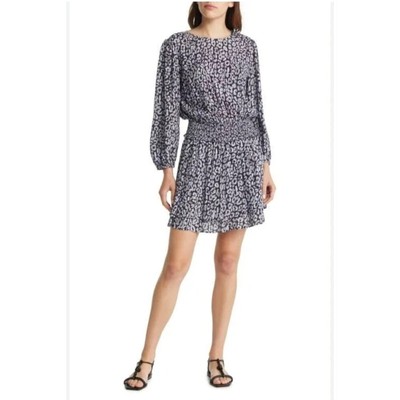 Rails Inez Black Batik Cheetah Print Mini Dress Size XL