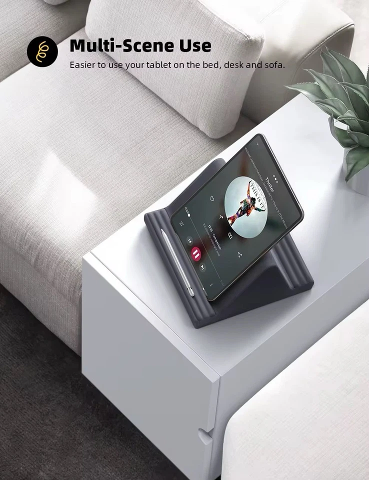 "Soporte de almohada multiángulo para tableta para dispositivos suaves ajustables se adapta a dispositivos de 4,7-12,9""" Foto 4 de 4