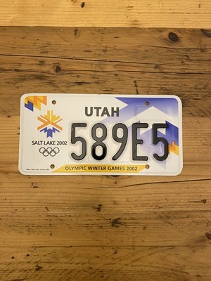 Vintage Utah Salt Lake Olympic Winter Games 2002 US Car Licence 589E5