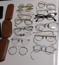 Lot of 14 1/10 12k GF Gold Filled Scrap Vintage Eyeglasses Some Broken