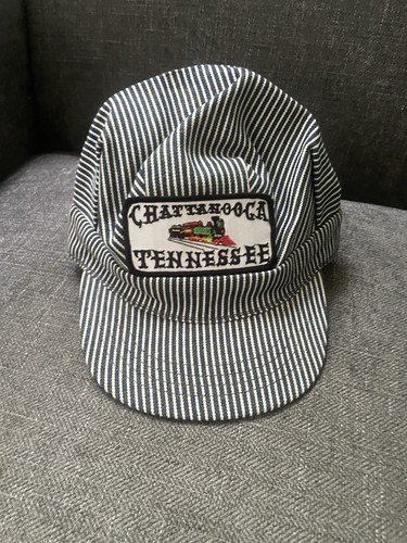 Vintage Zug Ingenieur Schaffner gestreifter Hut Tennessee Größe Small