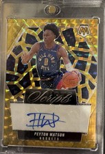 2024-25 Panini Mosaic - Scripts Peyton Watson, Peyton Watson #MS-PWD (AU) 8/10