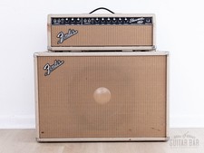 1963 Fender Showman Black Panel Pre-CBS Vintage Tube Amp Head & 1x12 Cab