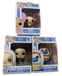 Funko Pop! Ren & Stimpy Vinyl Figures 3-Packlot Lot Ren 164, 1532, 1533