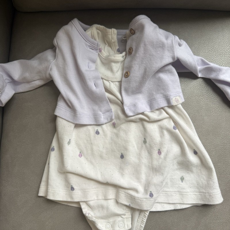 Carters 2-Piece Bodysuit Dress & Cardigan Set -