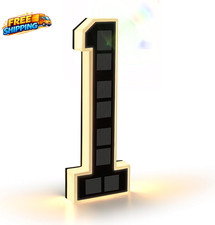 9 Inch Solar Lighted House Numbers for Outside Light up Waterproof LED Address