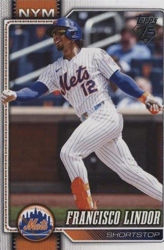 2026 Topps Series 1 #123 Francisco Lindor Team Color Border New
