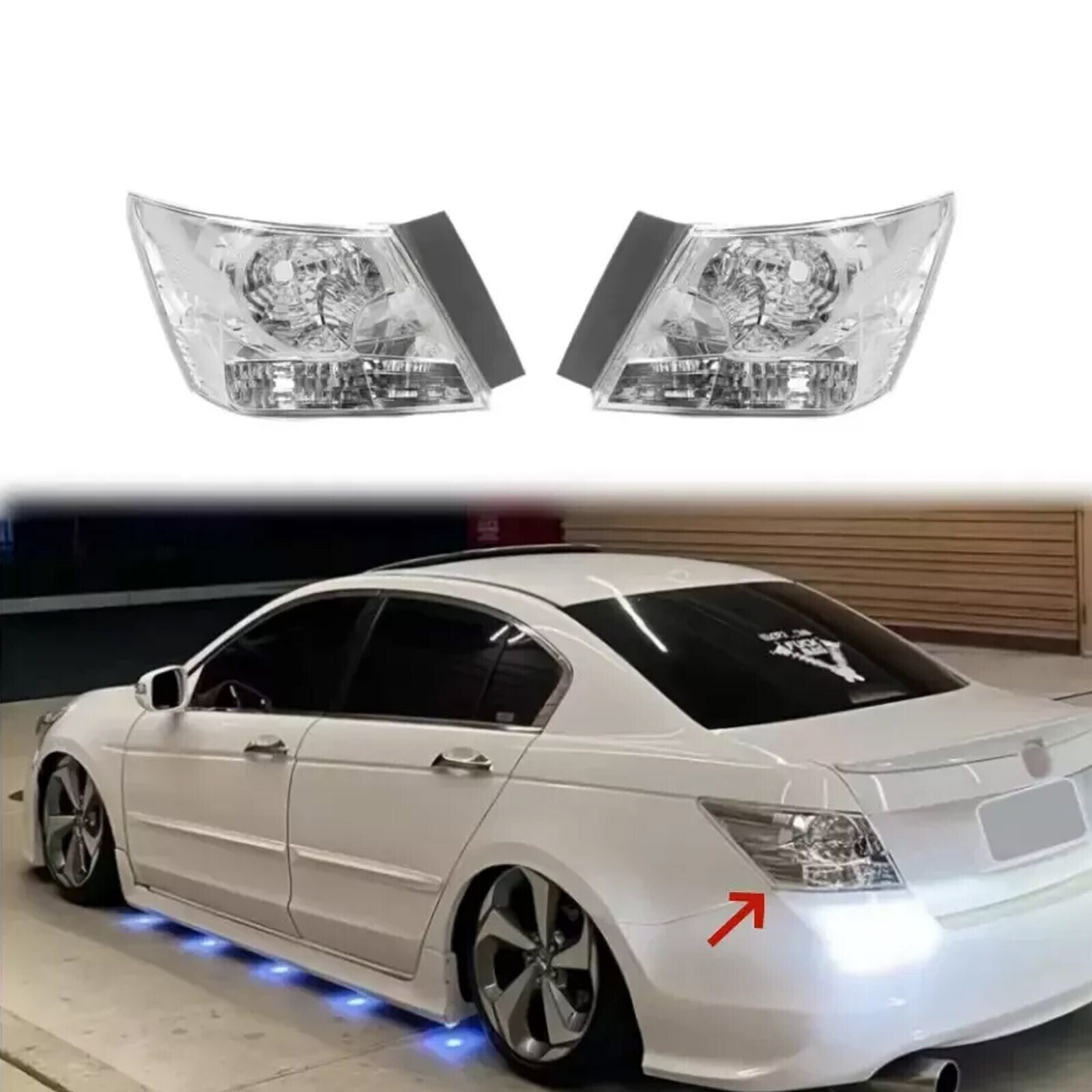 Crystal Clear Lens Brake Tail Light Turn Signal Cover For 08-12 Accord Sedan US
