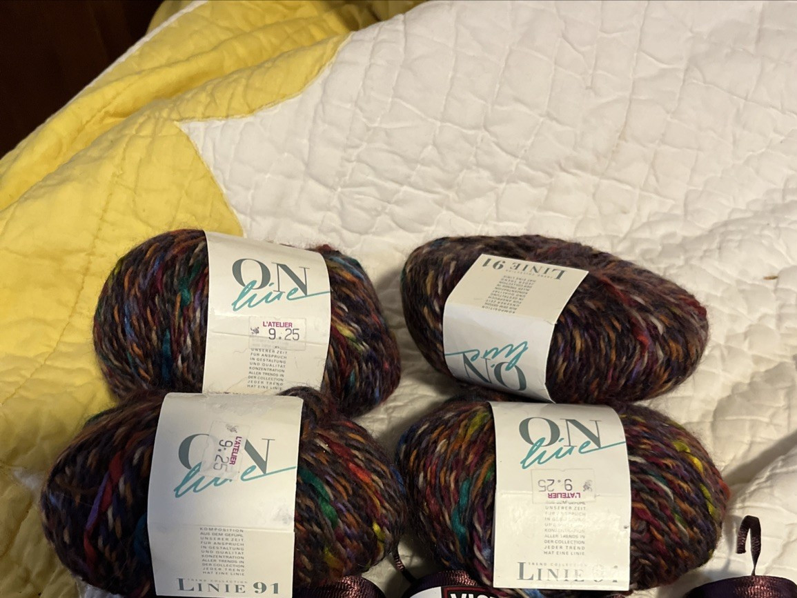 Lot Of 4 Skeins Of ON Tweed Variegated Yarn NWT