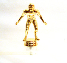 TROPHY LOT 0F 13 GOLD MALE FOOTBALL TROPHY TOPS, PARTS, FIGURES TOP PLASTIC