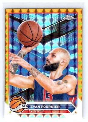 2023-24 Topps Chrome Basketball Detroit Pistons Evan Fournier 106 /50