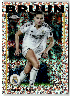 Topps 2025 Women's CL Chrome No. 36 Signe Bruun Silver Speckle Refractor