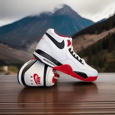 Nike Air Flight Legacy Red White Basketball Sneakers BQ4212-100 Men Size 11