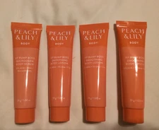 NEW PEACH & LILY BODY KP BUMP BOSS SMOOTHING BODY LOTION X 3 + BODY SCRUB MINIS