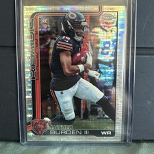 2025 Topps Chrome Football NFL Luther Burden III Pulsar #334 RC - Chicago Bears