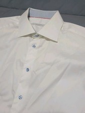 Eton Contemporary White Long Sleeve Dress Shirt Size 16.5 42 Large L