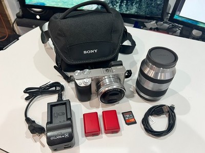 Sony Alpha 6000 24,3 MP Digitalkamera | 16-50mm und 18-200mm Objektiv | 7300 SC