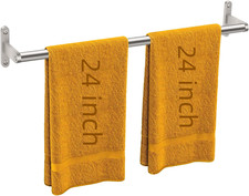 Towel Bar for Bathroom, 24 Inch Wall Towel Rack, Brushed Nickel