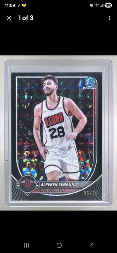 2025-26 Bowman Chrome Alperen Sengun Black Mojo Refractor /10 #BCV-133 Flagg