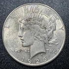 1926-S Peace Silver Dollar $1 AU Almost Unc San Francisco Mint