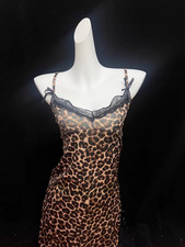 Leopard-print lace sundress