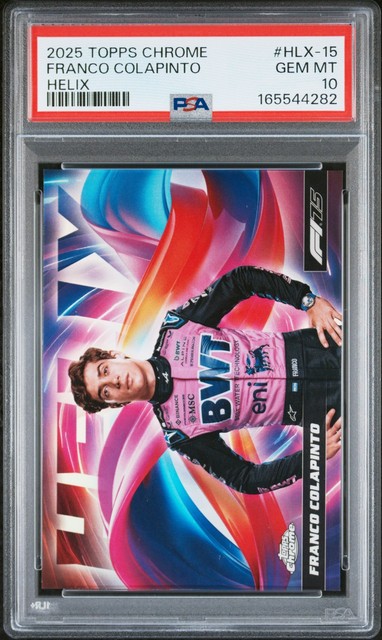 2025 Topps Chrome Formula 1 Helix #HLX-15 Franco Colapinto PSA 10