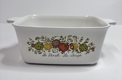Vintage CorningWare Spice Of Life Le Pesil La Sauge P-4-B  1/2 Qt Casserole Loaf