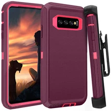 For Samsung Galaxy s10,Case Cover w/ Clip fit Otterbox Defender