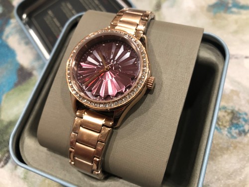 New Fossil Rye Rose Gold Tone Stainless 