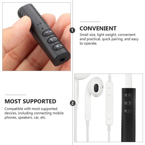 2 Sets Car Mounted Receiver Useful Wireless Audio Adapter Portable Headphones - 第 9/12 張圖片