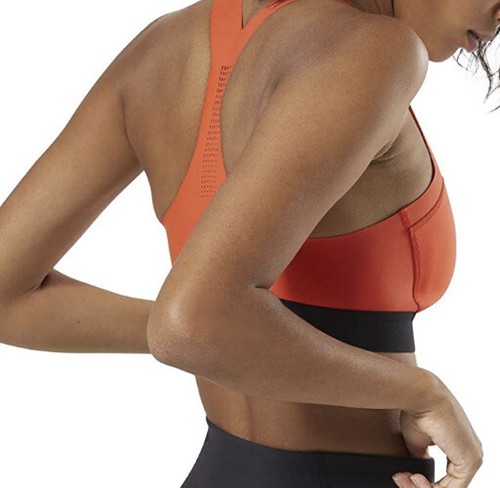 Reebok Puremove Sports Bra Women’s XS Red & Black(Carotene)New Breathable - Picture 5 of 8
